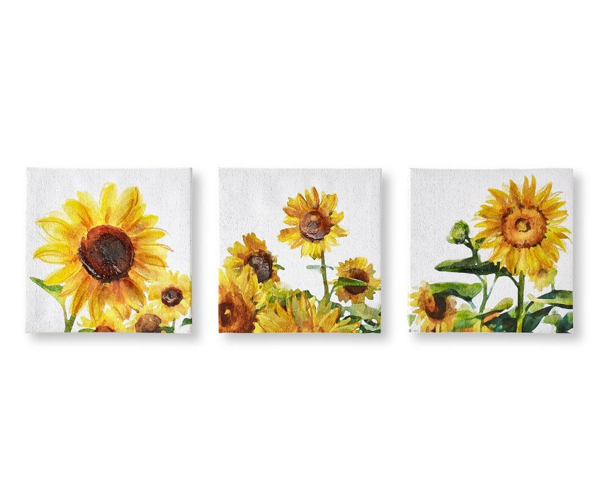 Sunflower Trio Canvas Set