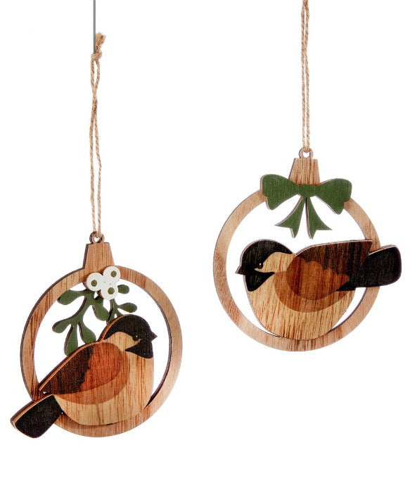 Wood Laser Cut Bird Ornaments