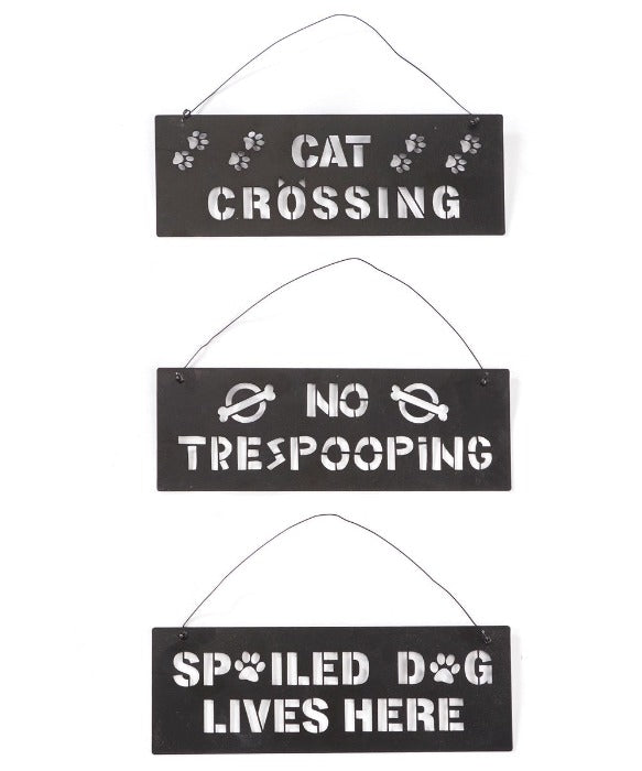 Metal Hanging Pet Signs
