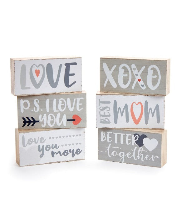 Assorted Wood Love Signs