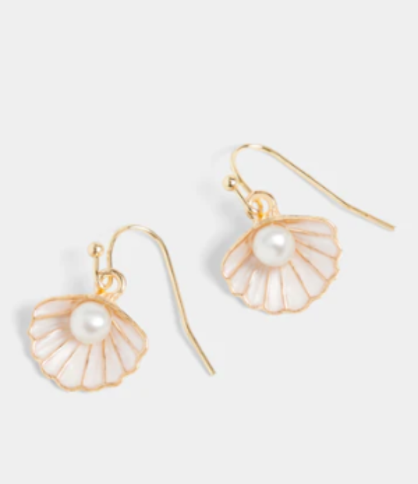Pearl Oyster Dangle Earring