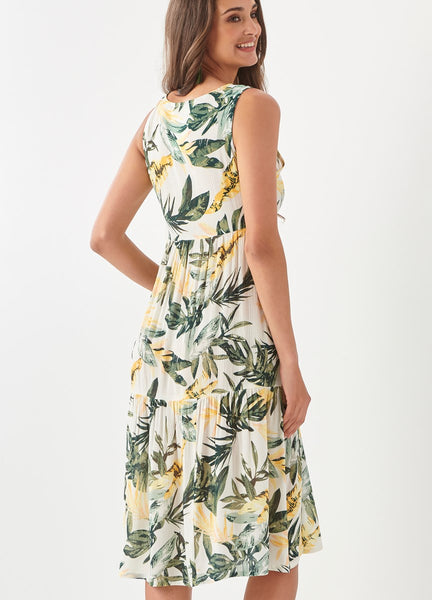 Printed Palm Dress