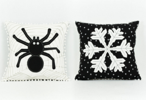 Reversible Pillow- Spider/Snowflake