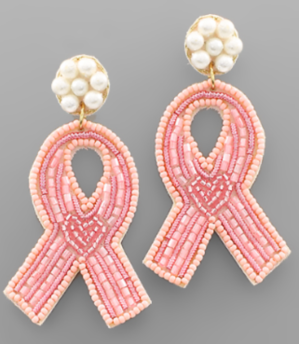 Pink Ribbon Earring