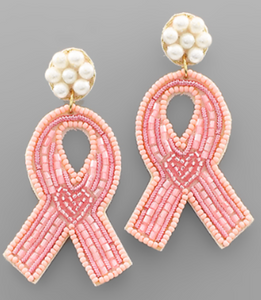 Pink Ribbon Earring