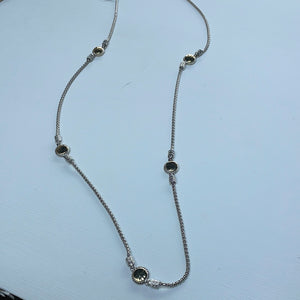 silver w/ gold disc necklace
